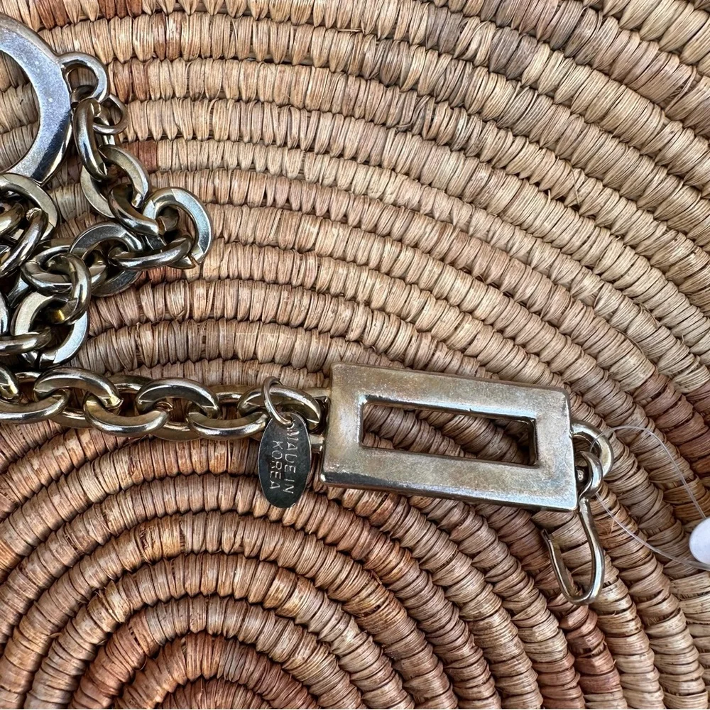 Made in Hong Kong Vintage metal chain belt- total length 39” vintage tarnishing